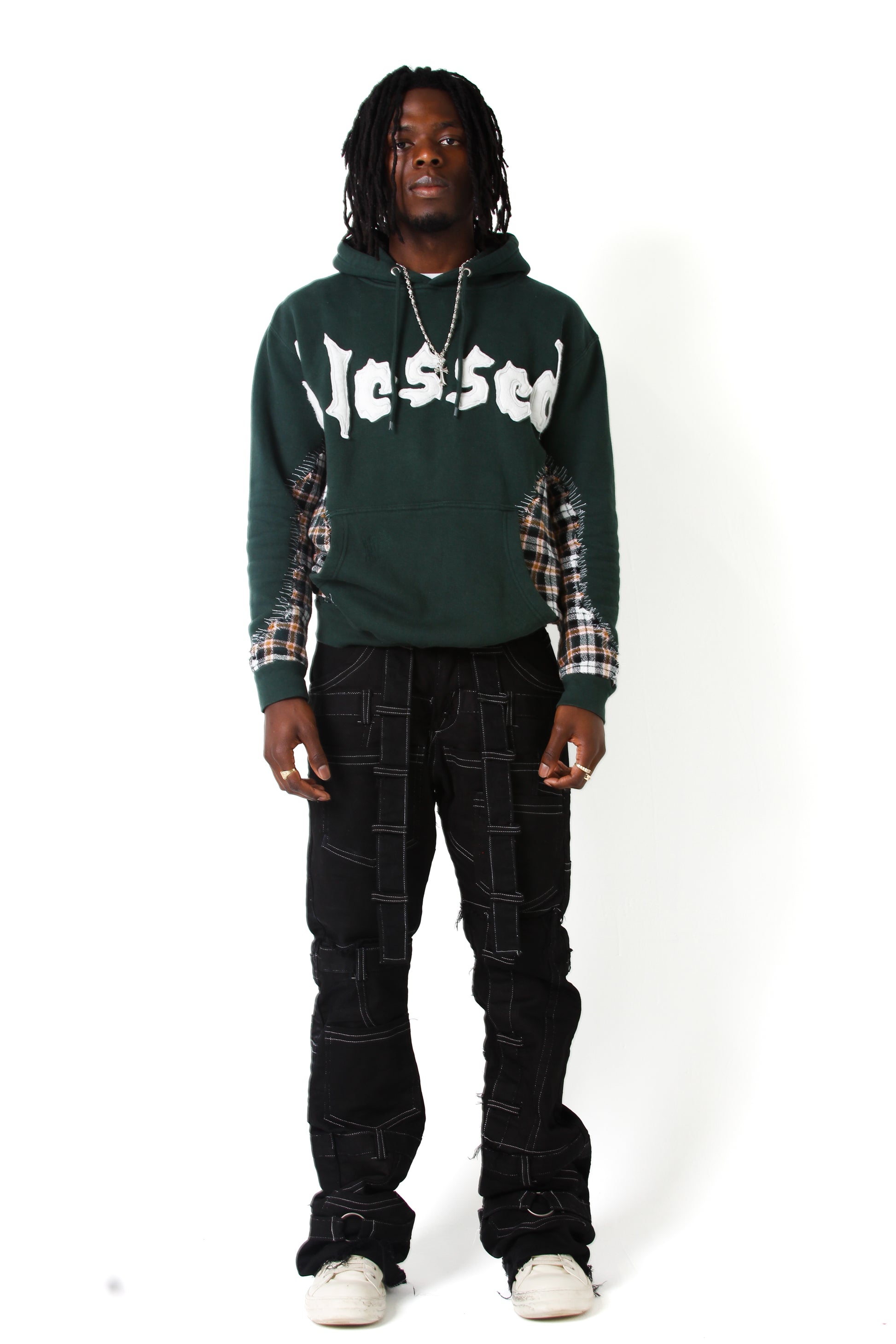 BLESSED FOREST GREEN HOODIE image 2