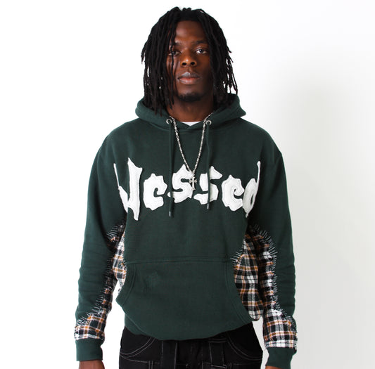 BLESSED FOREST GREEN HOODIE image 0